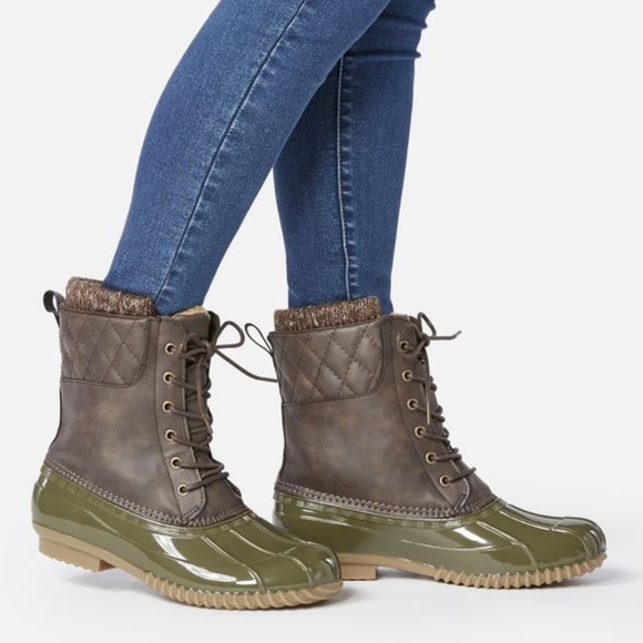 sweater cuff duck boot